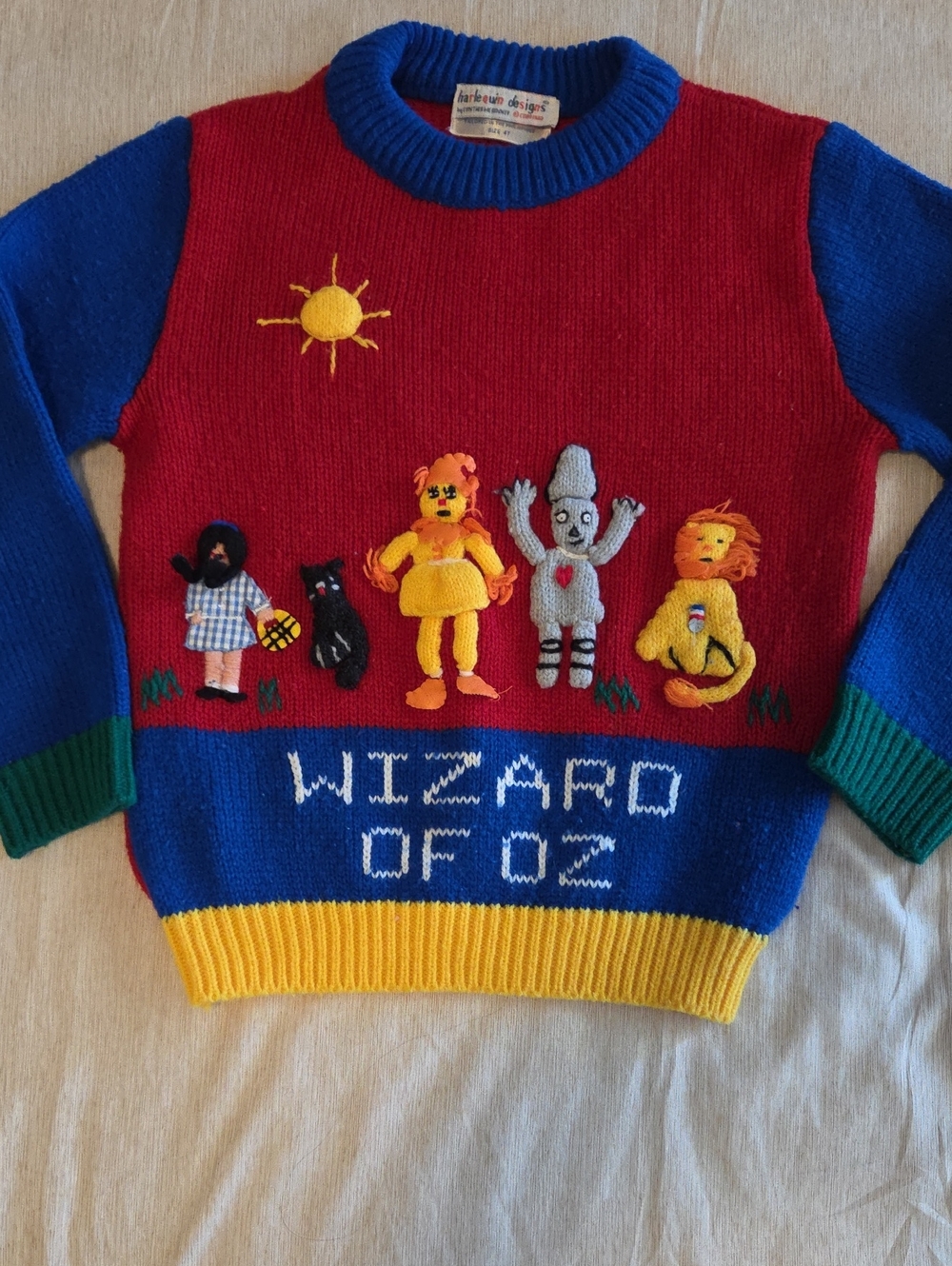 Vintage Wizard of Oz Kids Acrylic Sweater 4T